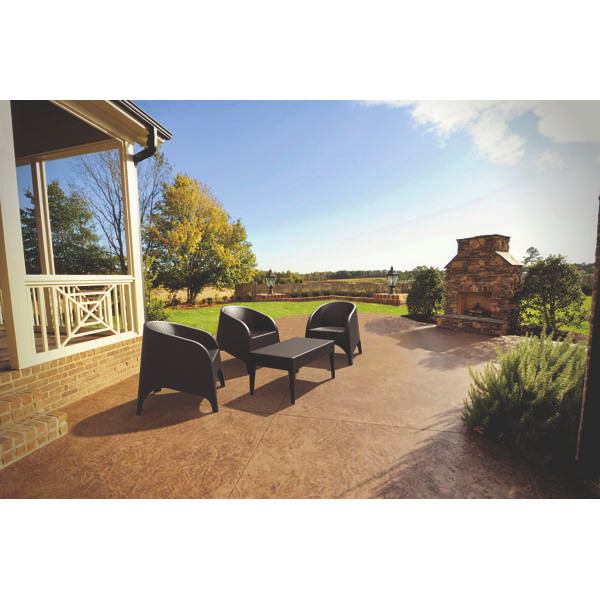 Siesta 3 Seat Resin Rattan Outdoor Setting with Aruba Arm Chair