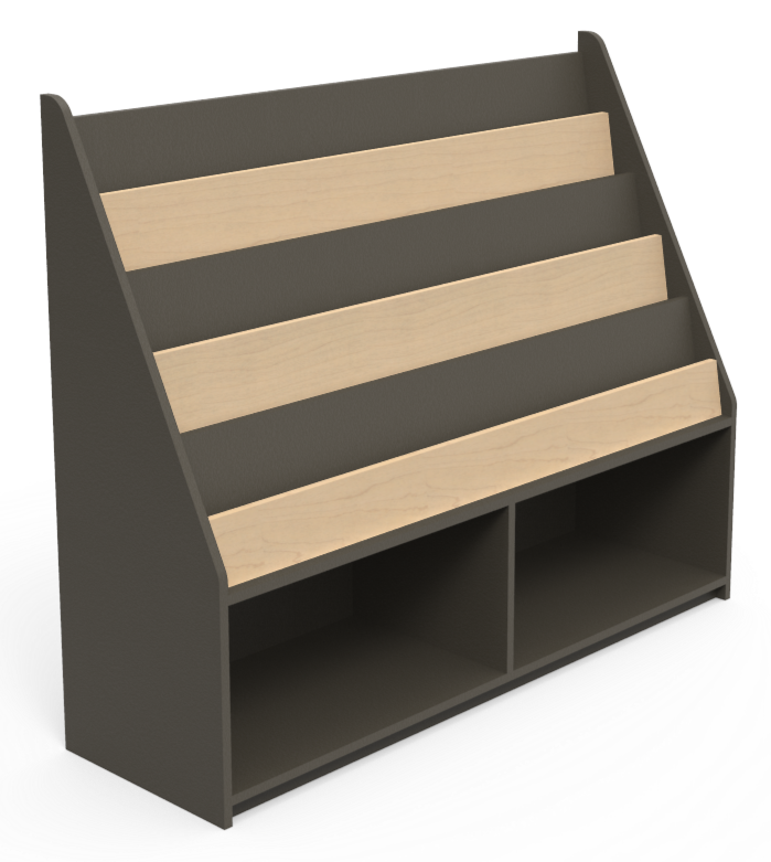 Angled Magazine Book Display Bulk Storage