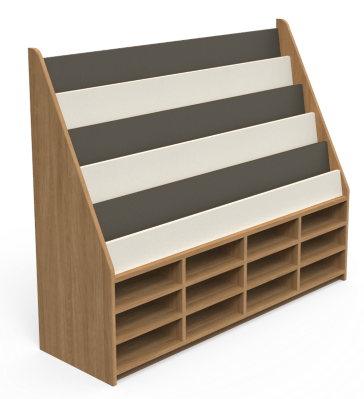 Angled Magazine Book Display Pigeon Holes