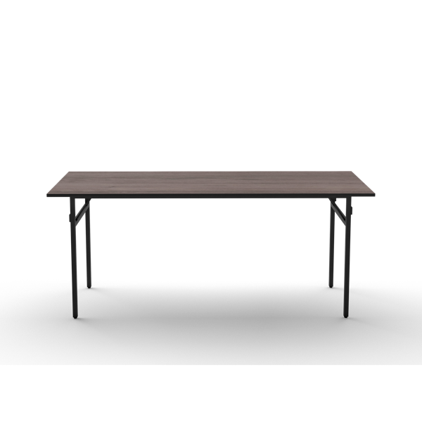 Durafurn Brooklyn 1830mm x 760mm Trestle Table - Wenge / Black T Mould Edging