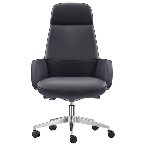 Captain Executive Black Leather Chair