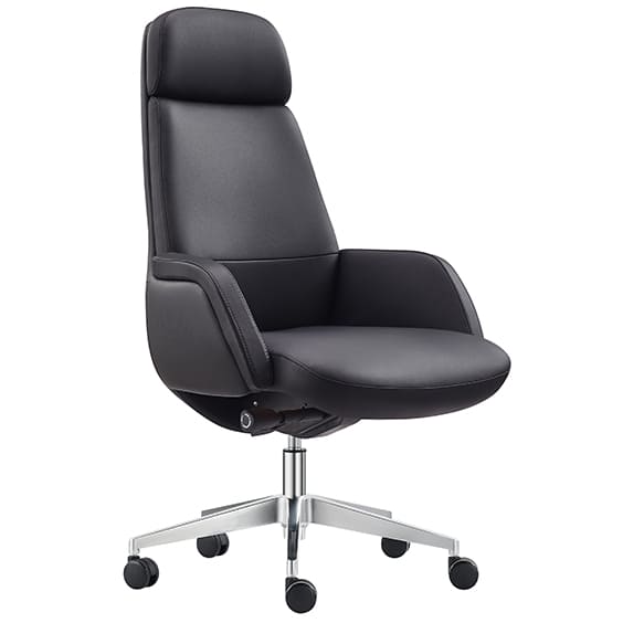 Captain Executive Black Leather Chair