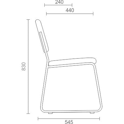 Evo Visitor Meeting Chair Stackable Red