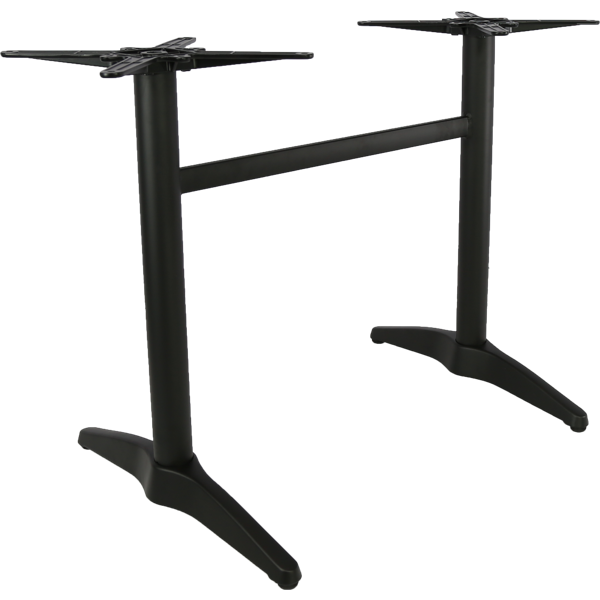 Durafurn Astoria Black Twin Table Base - For 1200x800 tops