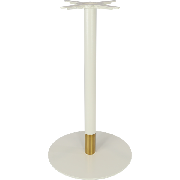 Durafurn Disco Bar Table Base 600DIA - Two Tone - White/Gold