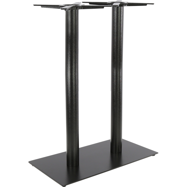 Durafurn Rectangle 40x75 Bar Twin Table Base - Black