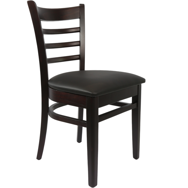 Durafurn Florence Chair - Chocolate - Black Vinyl Seat