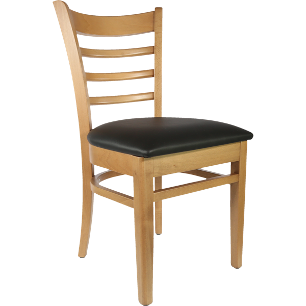 Durafurn Florence Chair - Natural - Black Vinyl Seat