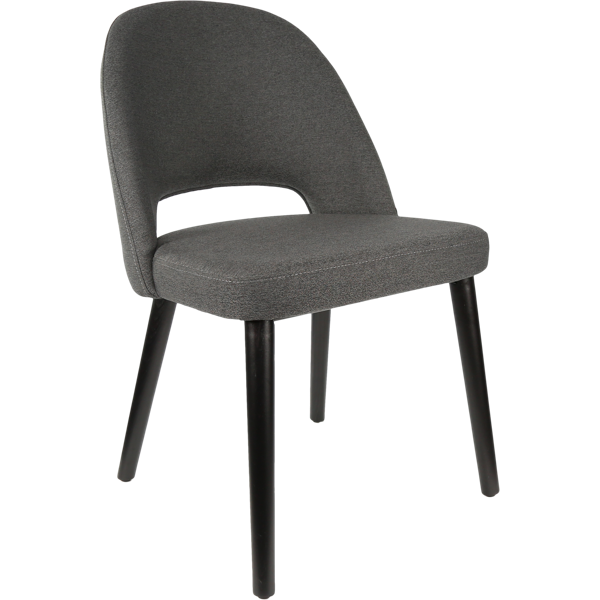 Durafurn Semifreddo Chair - Black Legs/Anthracite Woven Fabric