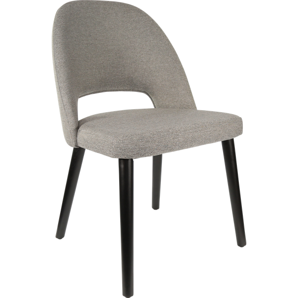 Durafurn Semifreddo Chair - Black Legs/Taupe Woven Fabric