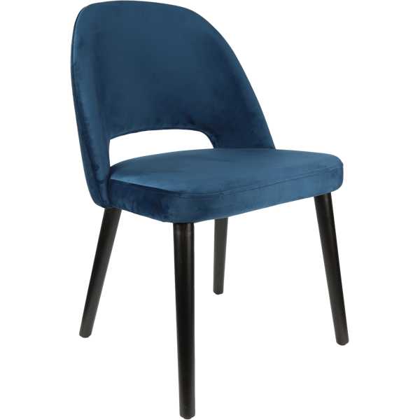 Durafurn Semifreddo Chair - Black Legs/Denim Velvet