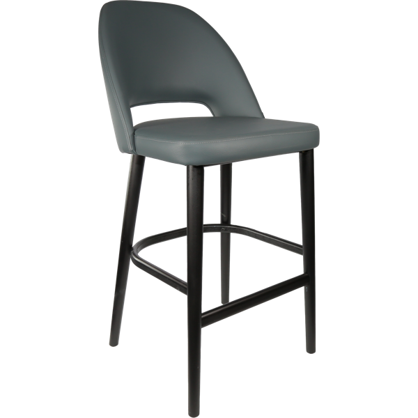 Durafurn Semifreddo Stool - Black Legs/Anthracite Vinyl
