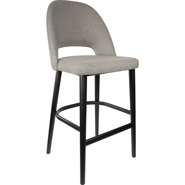 Durafurn Semifreddo Stool - Black Legs/Taupe Woven Fabric