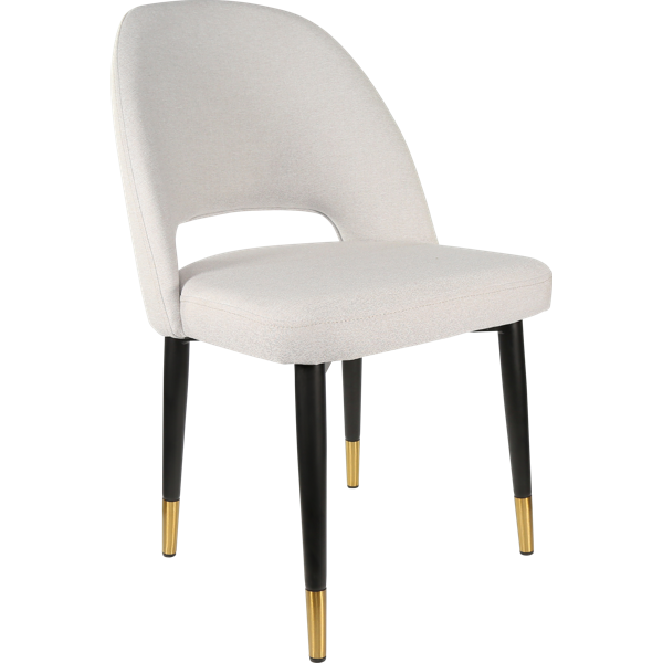 Durafurn Semifreddo Chair - Black Metal 450h Legs/Light Grey Woven Fabric