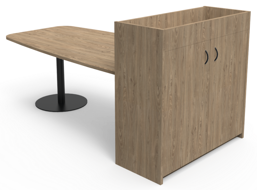 Excel Meeting Table Planter Combo Wedge Shaped