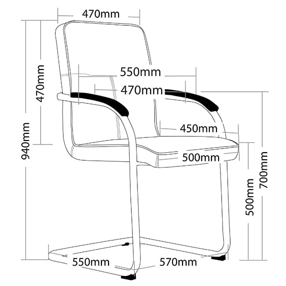 Rose Visitor Meeting Chair Arms