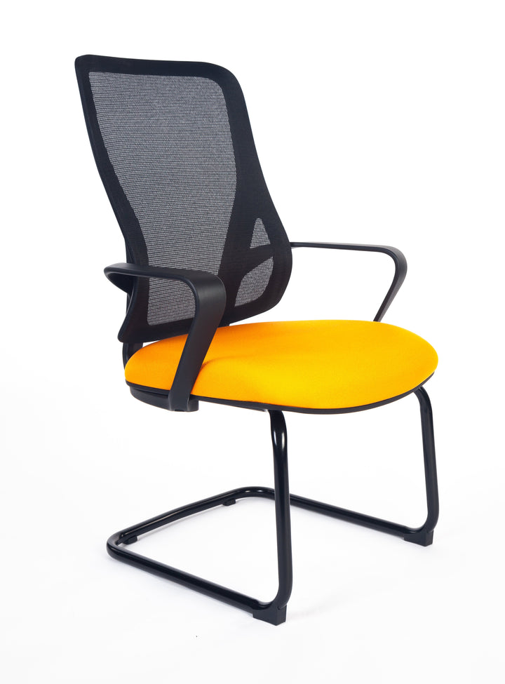 Swan Visitor Meeting Mesh Chair Arms Orange