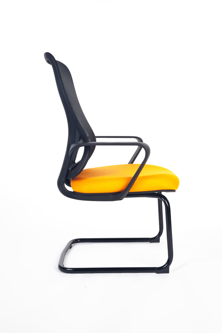Swan Visitor Meeting Mesh Chair Arms Orange