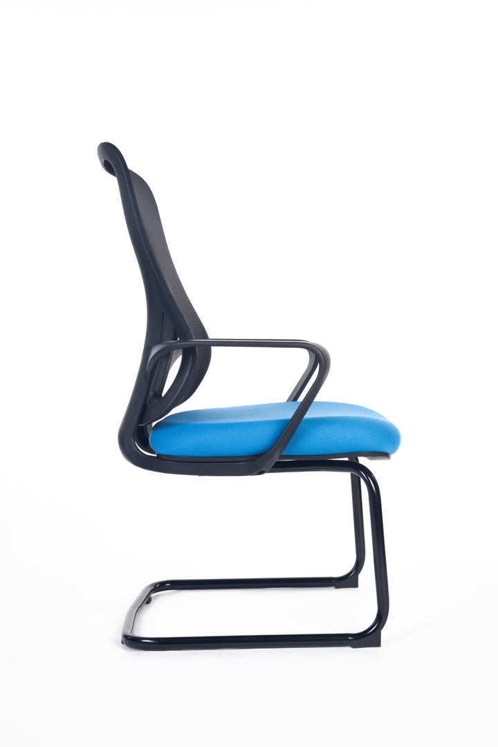 Swan Visitor Meeting Mesh Chair Arms Blue