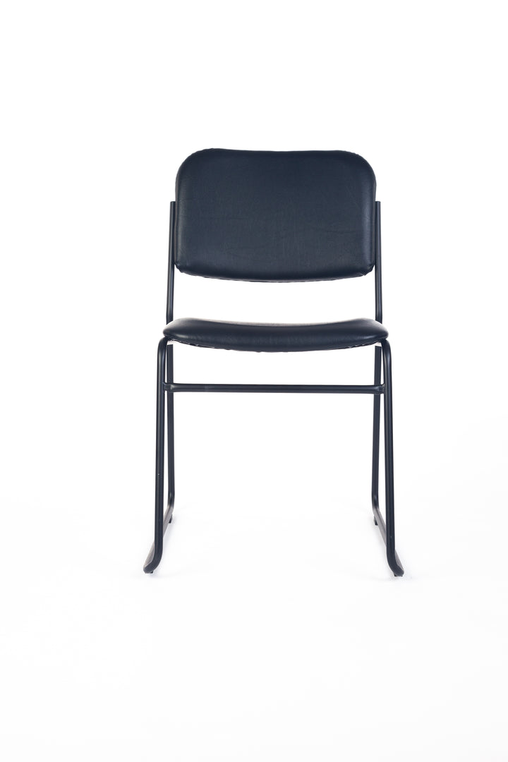 Evo Visitor Meeting Chair Stackable Black Vinyl