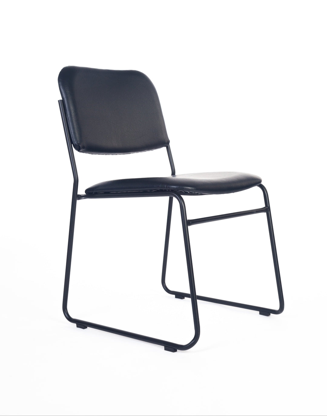 Evo Visitor Meeting Chair Stackable Black Vinyl