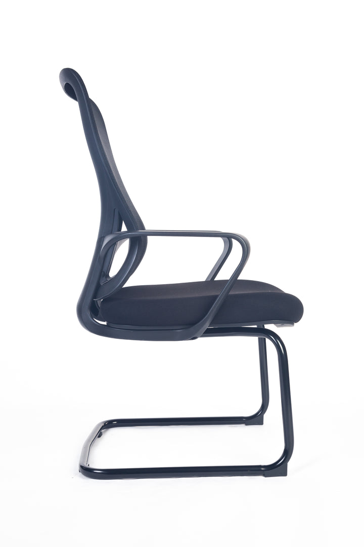 Swan Visitor Meeting Mesh Chair Arms Black