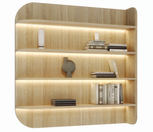 Dahlia Curved Wall Shelf