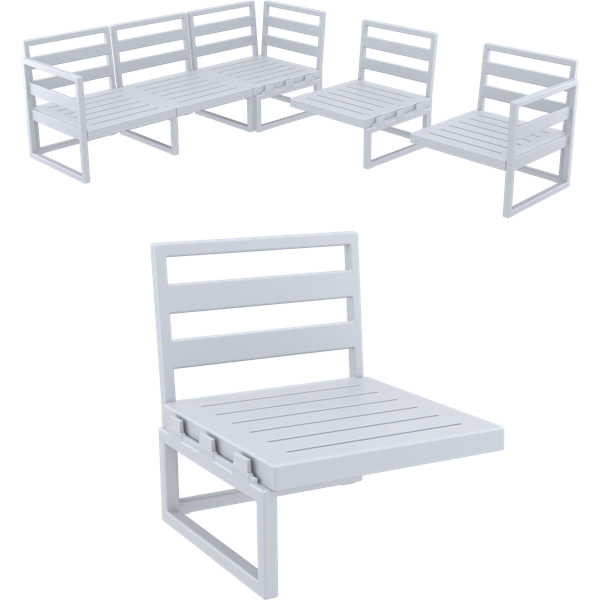 Siesta Mykonos Extension Part - Silver Grey