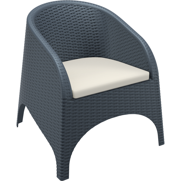 Siesta Aruba Arm Chair - Anthracite with Beige Cushion
