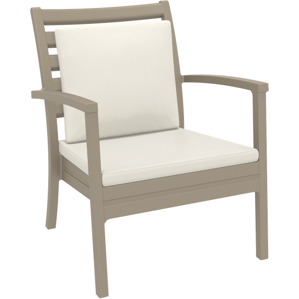 Siesta Artemis XL Arm Chair - Taupe with Beige Seat and Back Cushion