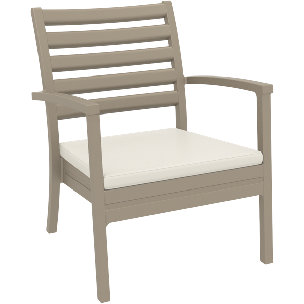 Siesta Artemis XL Arm Chair - Taupe with Beige Seat Cushion