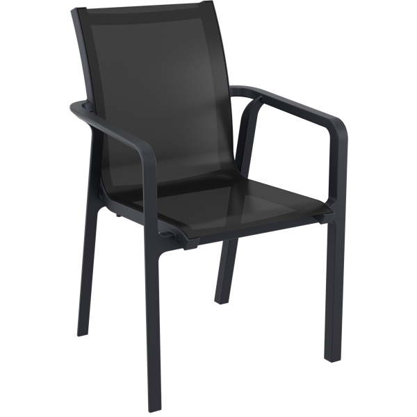 Siesta Pacific Arm Chair - Black/Black