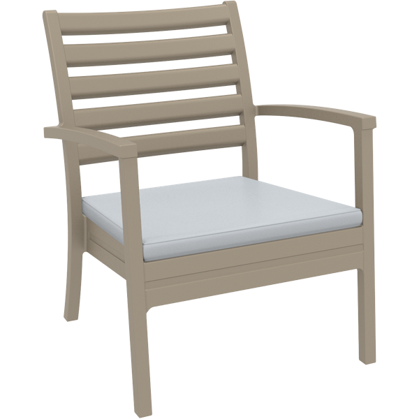 Siesta Artemis XL Arm Chair - Taupe with Light Grey Seat Cushion