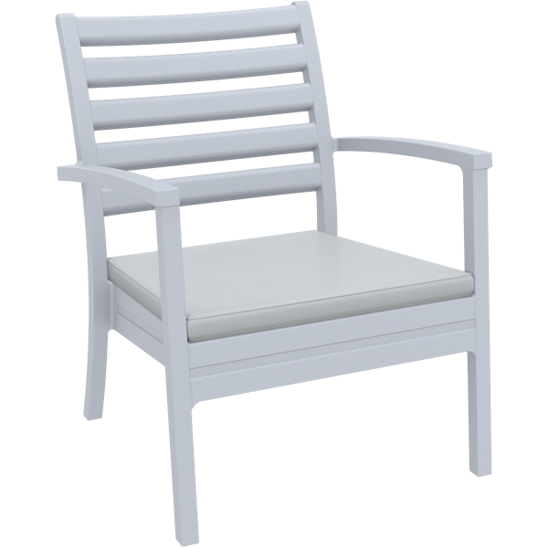 Siesta Artemis XL Arm Chair - Silver Grey with Light Grey Seat Cushion