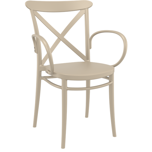 Siesta Cross XL Arm Chair - Taupe