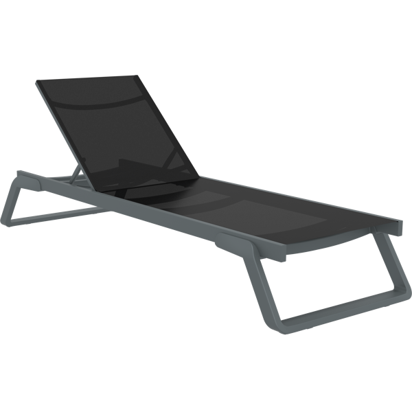 Siesta Tropic Sun Lounger Dark Grey & Black