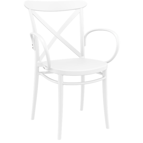 Siesta Cross XL Arm Chair - White