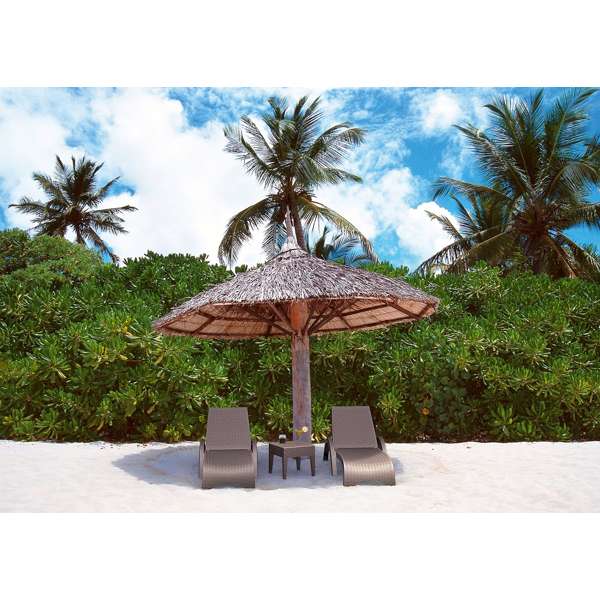 Siesta Resin Rattan Sun Lounger 3 Piece Package with Miami Side Table