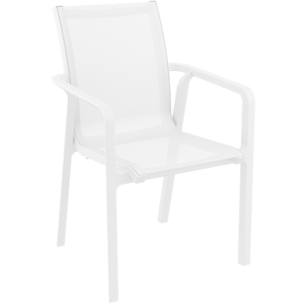 Siesta Pacific Arm Chair - White/White
