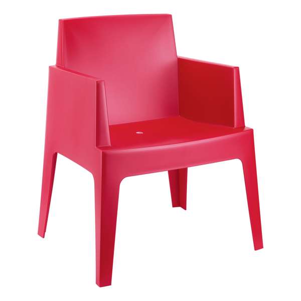 Siesta Box Arm Chair - Red