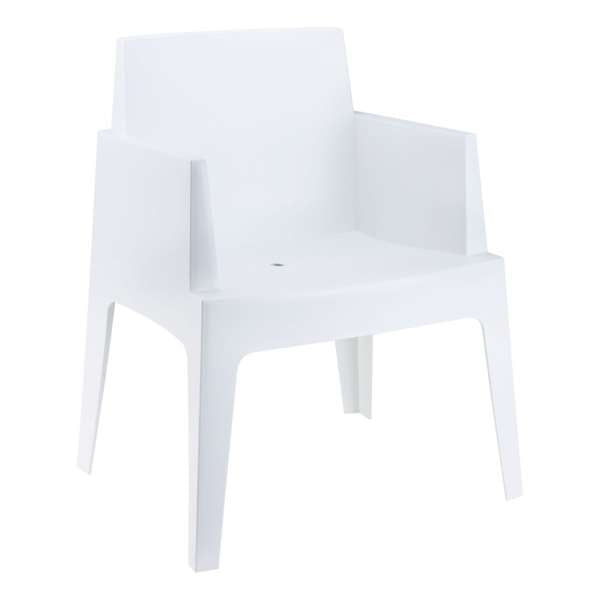 Siesta Box Arm Chair - White