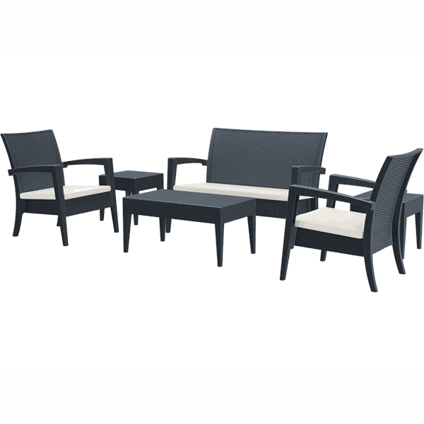 Siesta Miami (Tequila) Lounge Set - Chocolate - No cushions