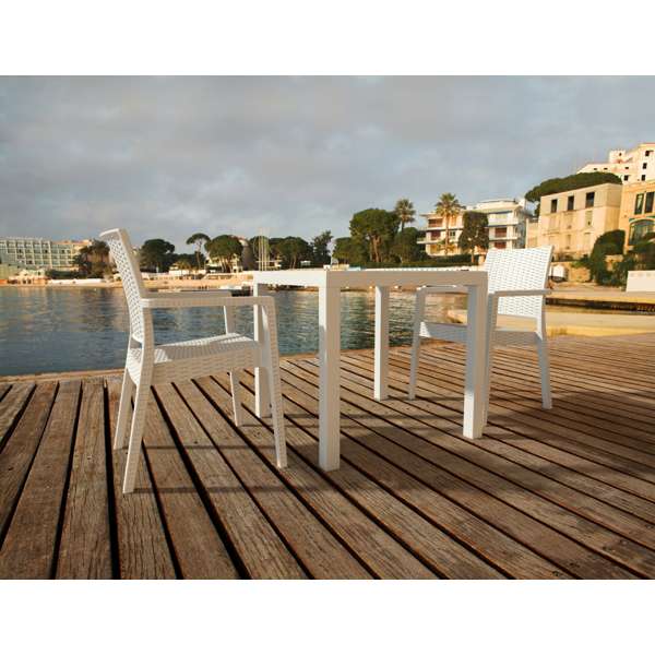 Siesta 3 Piece Resin Rattan Outdoor Table Setting