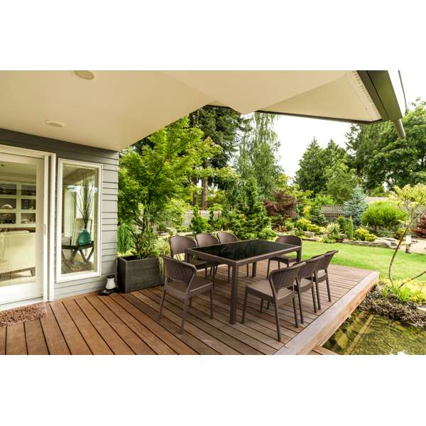 Siesta Tahiti Table/Daytona Chair 8 Seat Package - Chocolate