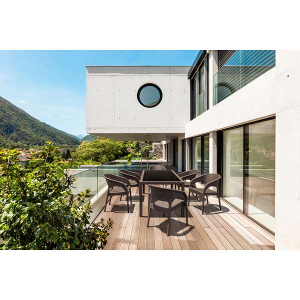 Siesta Tahiti Table/Panama Arm Chair 8 Seat Package - Anthracite