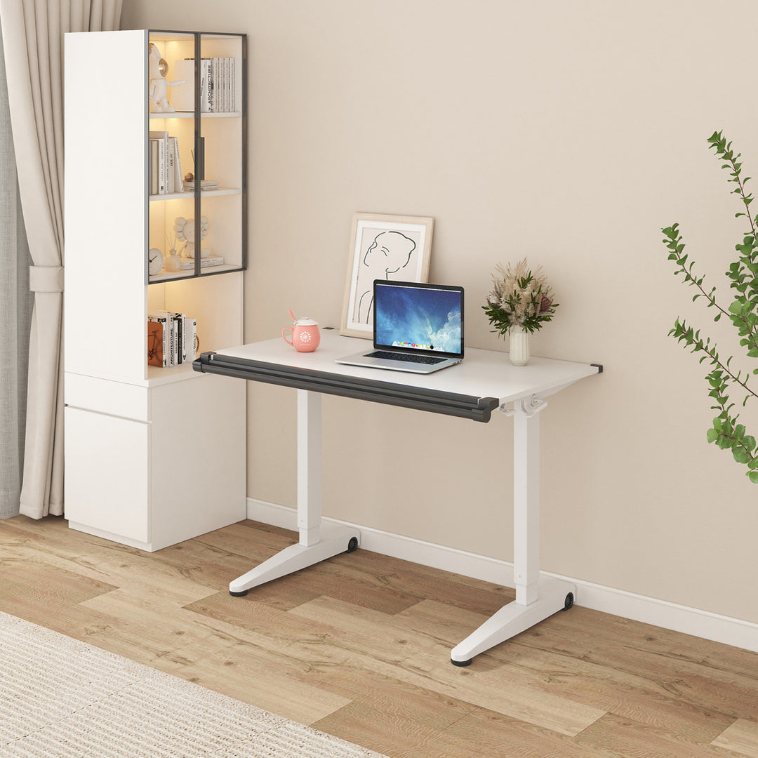 VERSARISE Pneumatic Height Adjustable Flip Drawing/Drafting Table