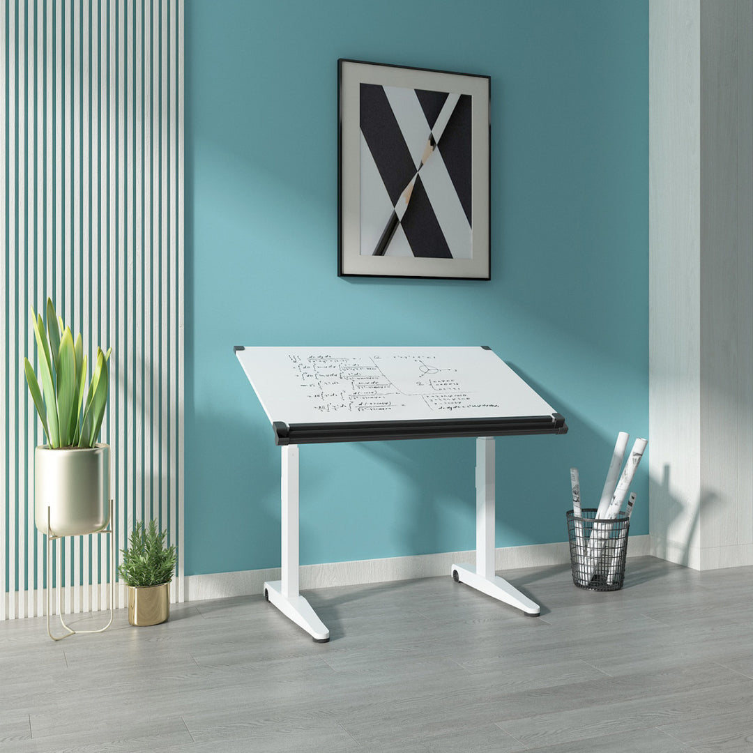VERSARISE Pneumatic Height Adjustable Flip Drawing/Drafting Table