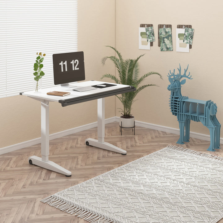 VERSARISE Pneumatic Height Adjustable Flip Drawing/Drafting Table