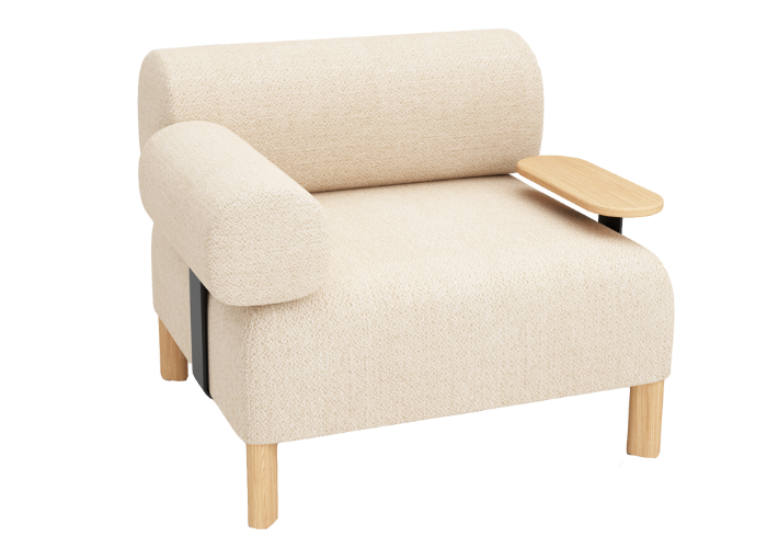 Pebbles Single Seater + 1 Backrest + 1 Armrest + Side Table