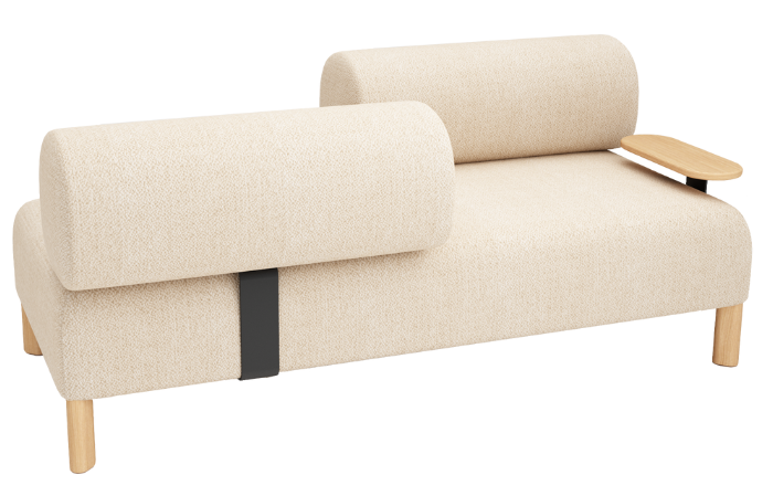 Pebbles 2 Seater + 2 Backrests + Table Opposite Facing